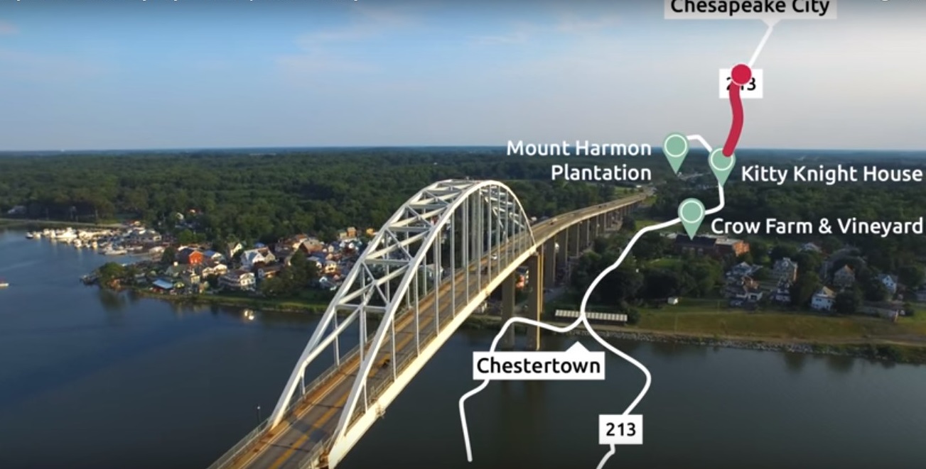 A large metal bridge crossing over a river