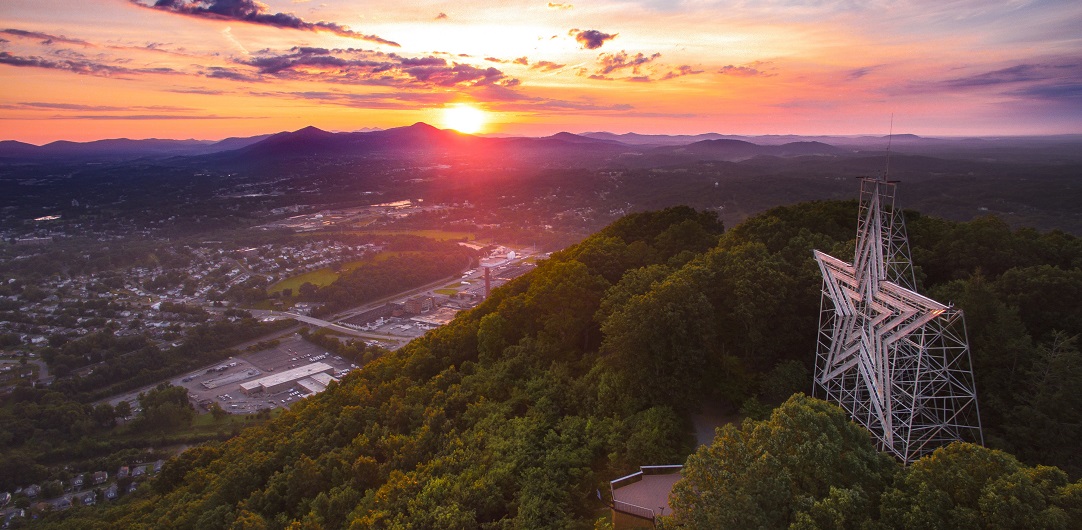 Sunset over Roanoke, Virginia