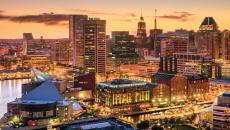 Baltimore Inner Harbor (photo courtesy Visit Baltimore) Baltimore, Maryland, Inner Harbor, skyline, night, USA, Capital Region