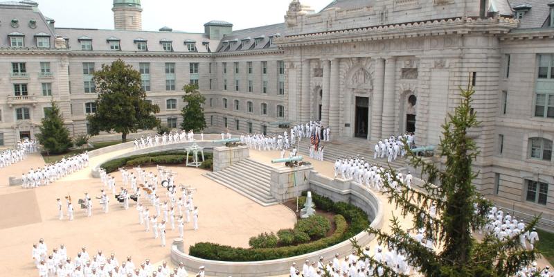 Noon formation at the US Naval Academy