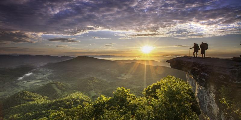McAfee Knob, Blue Ridge Mountains, hiking, sunset, Virginia, Roanoke, USA