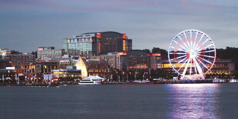 National Harbor, Maryland at night