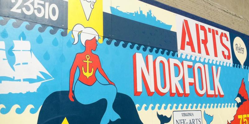 NEON art project mural in Norfolk, Virginia