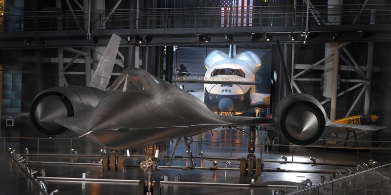 Lockheed SR-71 Blackbird at the Udvar Hazy annex of the Smithsonian National Air and Space Museum in Virginia, USA