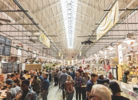 The busy interior of Eastern Market