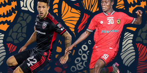 Capital City Africa Cup Match Day featuring two players on a graphic background