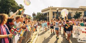 Pride parade in the streets of Washington, DC