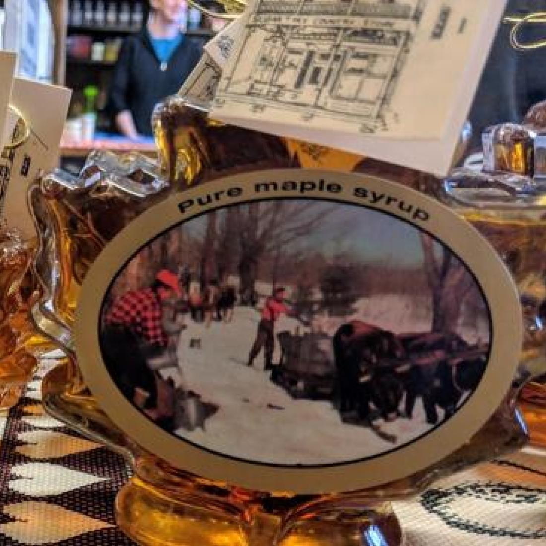 Jars of maple syrup