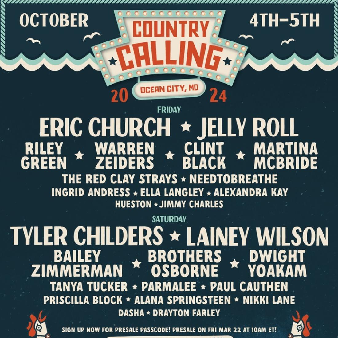 Concert poster lineup for the 2024 festival